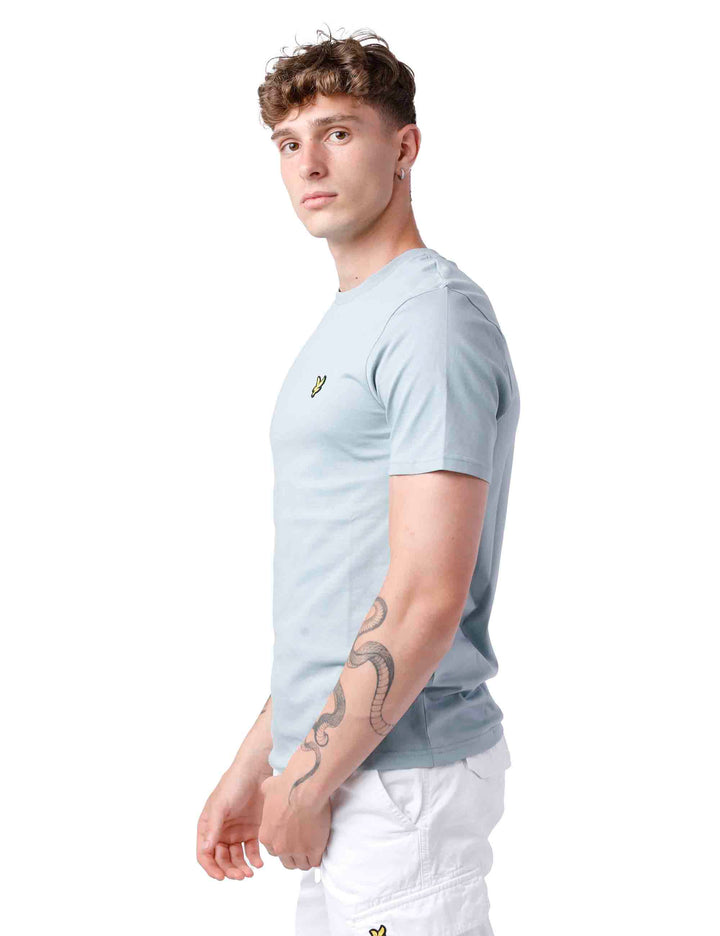 Spatarella T-shirt uomo in cotone celeste Online Outlet