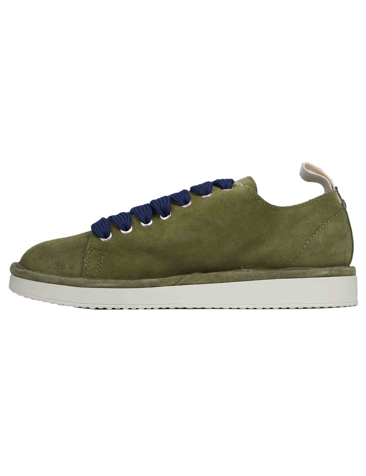 Spatarella Sneakers uomo in camoscio verde Offerte stagionali