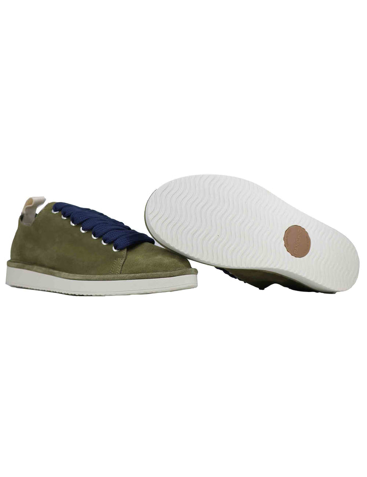 Spatarella Sneakers uomo in camoscio verde Offerte stagionali