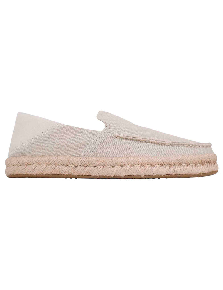 Spatarella Espadrillas uomo in tela beige con suola in corda Offerte giornaliere