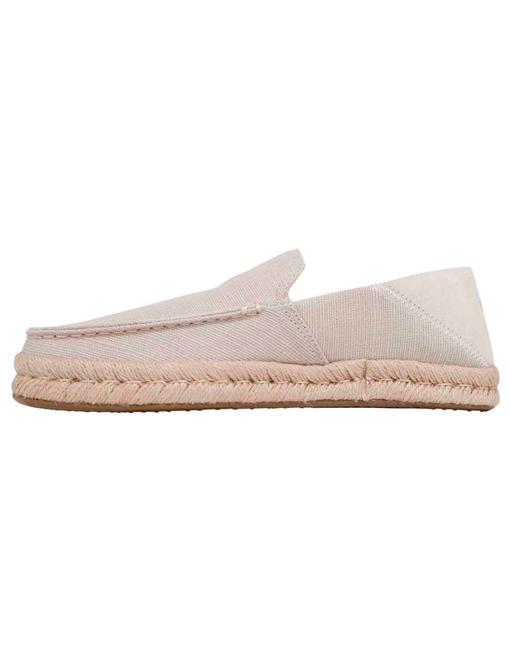 Spatarella Espadrillas uomo in tela beige con suola in corda Offerte giornaliere