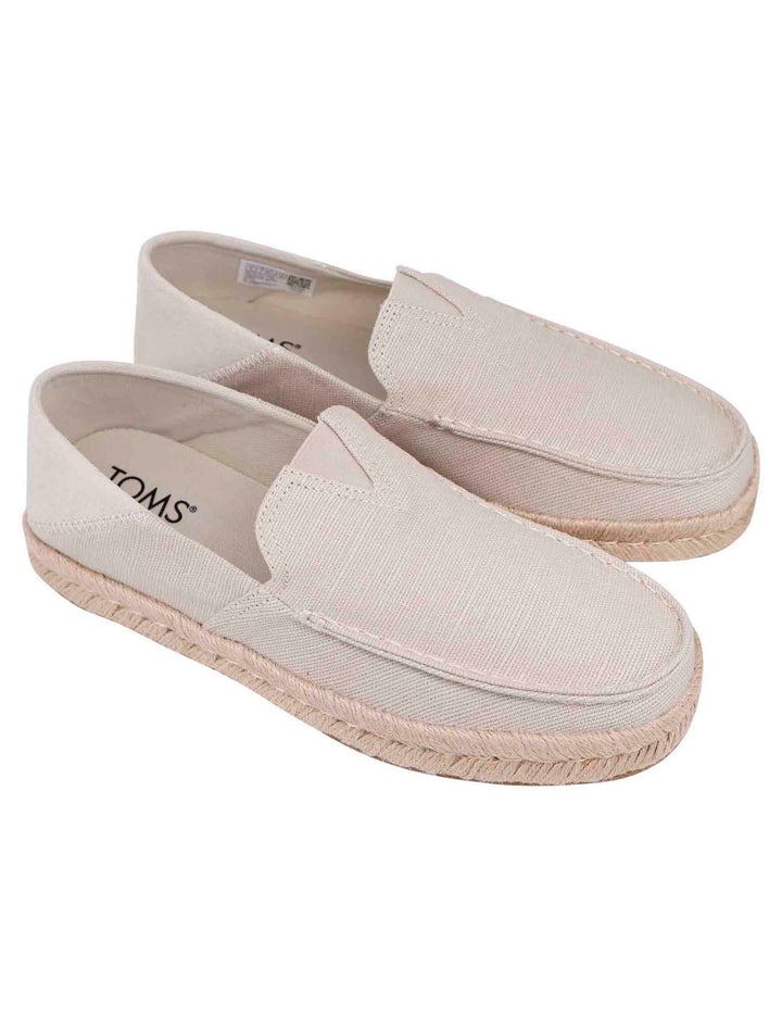 Spatarella Espadrillas uomo in tela beige con suola in corda Offerte giornaliere