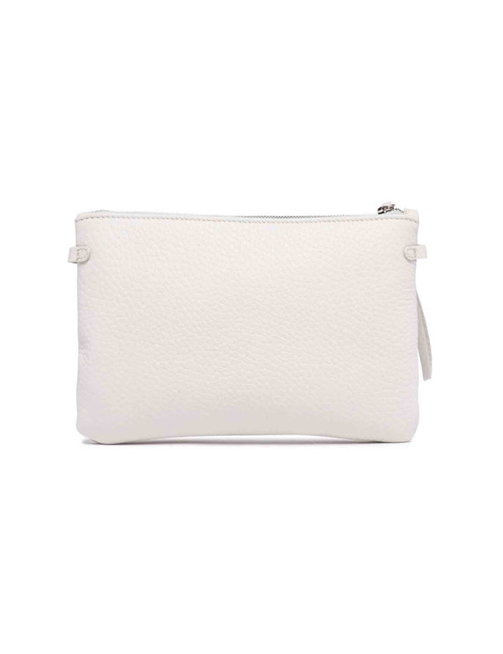 Spatarella Borse donna pochette Hermy in pelle panna e naturale con manico a bracciale e tracolla Fino al 60% di sconto