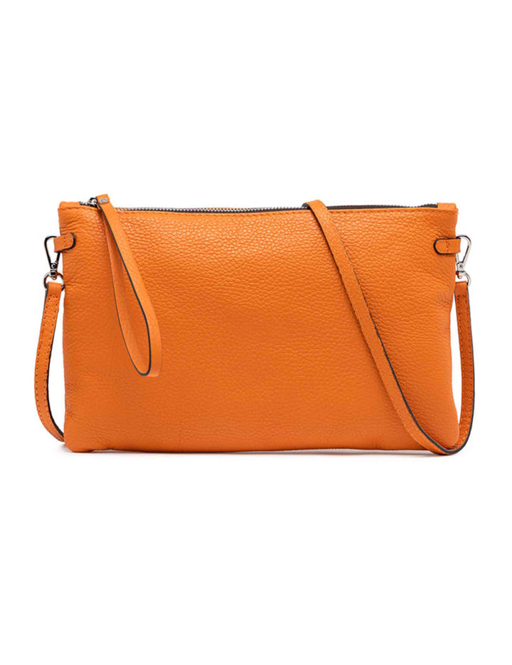 Spatarella Borse donna pochette Hermy in pelle arancione con manico a bracciale e tracolla in pelle Fino al 65% di sconto