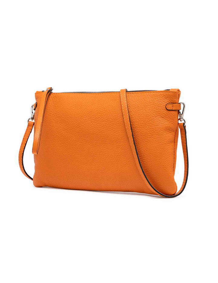 Spatarella Borse donna pochette Hermy in pelle arancione con manico a bracciale e tracolla in pelle Fino al 65% di sconto