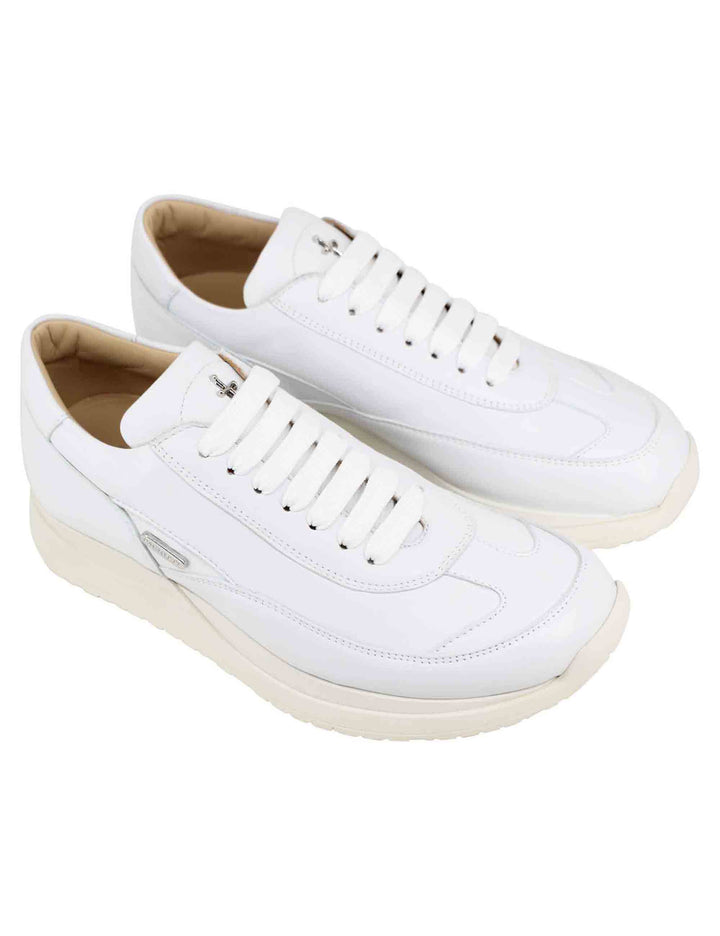 Spatarella Sneakers donna in pelle laminata bianca Offerta speciale della fabbrica