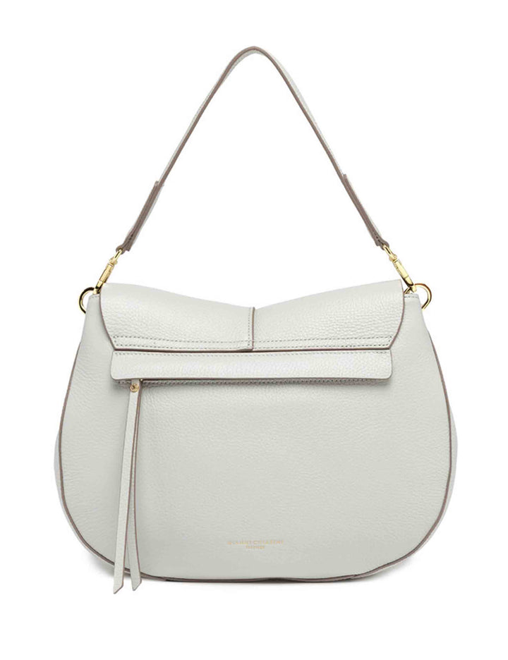 Spatarella Borse a spalla donna Helena Round in pelle grigia Discount Store per i nuovi prodotti