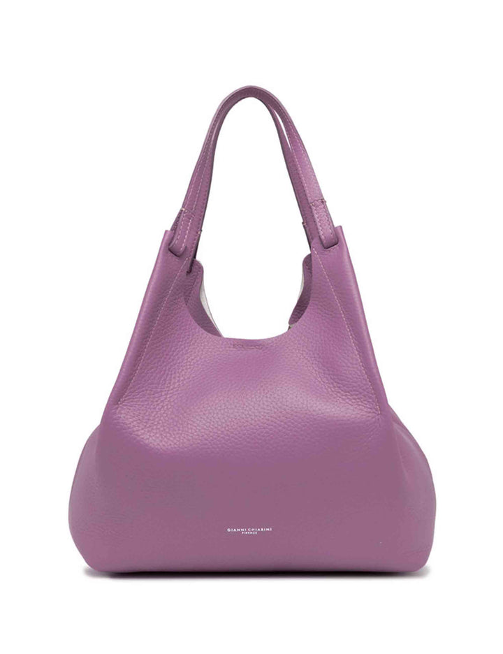 Spatarella Borse shopping donna Dua in pelle viola con doppi manici Enormi sconti