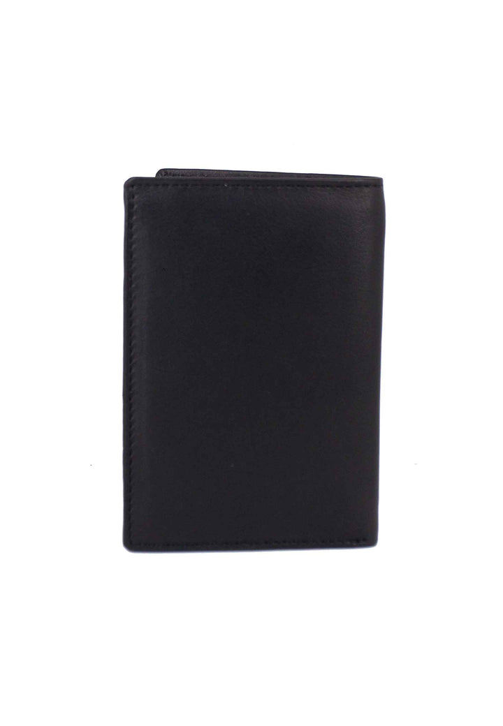 Spatarella Portafogli verticale uomo in pelle nera 50% di sconto con spedizione gratuita