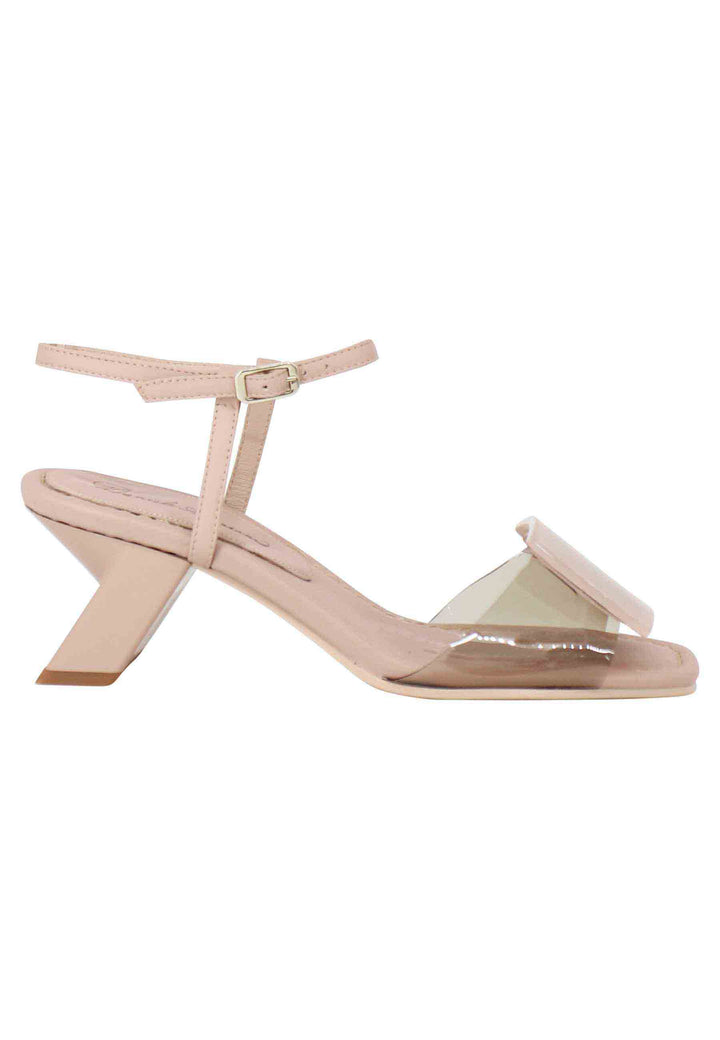 Spatarella Sandali donna in pelle nude con accessorio in tinta Italia