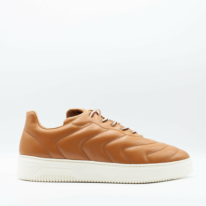 Spatarella Sneakers da uomo Bomber in pelle camel Sottocosto
