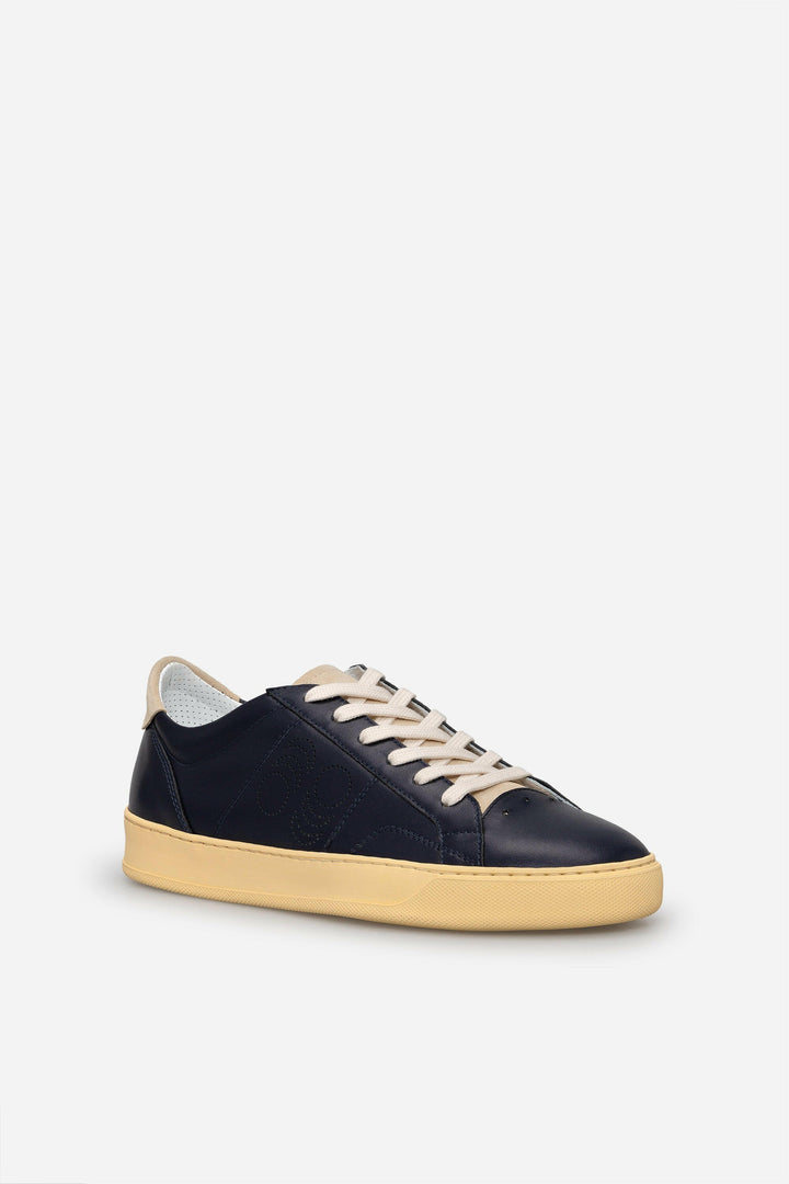 Spatarella Sneakers uomo Del Bello in pelle blu Outlet