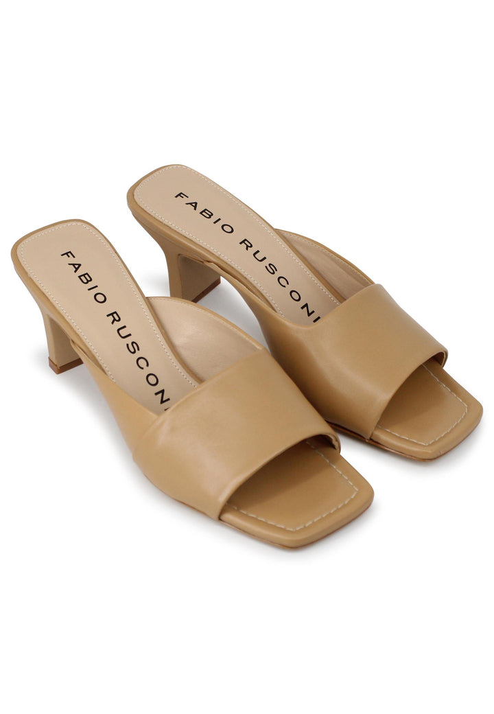 Spatarella Sandali donna in pelle naturale con punta quadra Lightning offer