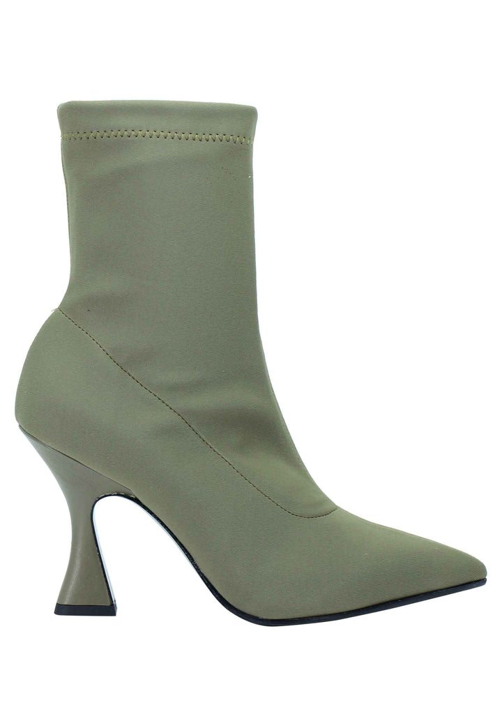 Spatarella Stivaletti donna in tessuto elasticizzato militare tacco alto punta a punta Bestseller