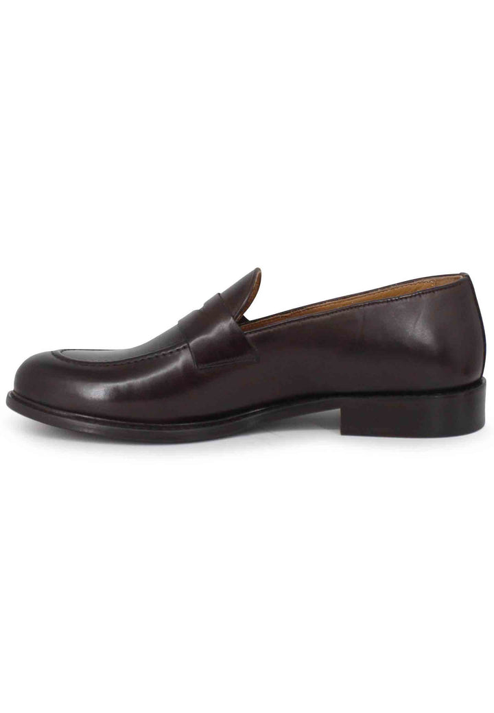 Spatarella Mocassini uomo in pelle marrone con suola in cuoio Sconti VIP
