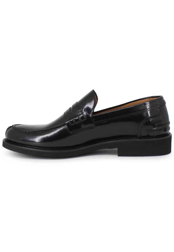 Spatarella Mocassini uomo in pelle nera con suola cucita in gomma ultra leggera Super Saving Price