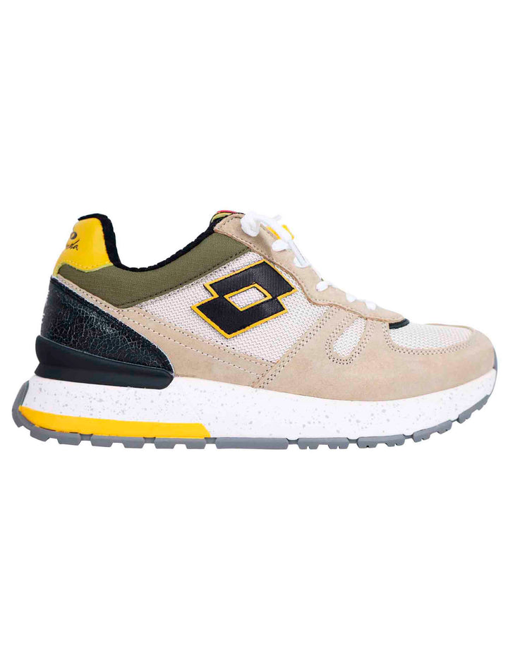 Spatarella Snekaers uomo in pelle e tessuto beige tokyo ginza Ultimi tre giorni