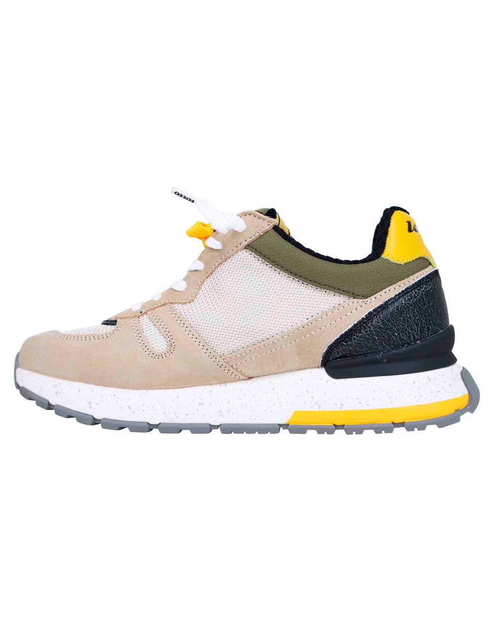 Spatarella Snekaers uomo in pelle e tessuto beige tokyo ginza Ultimi tre giorni