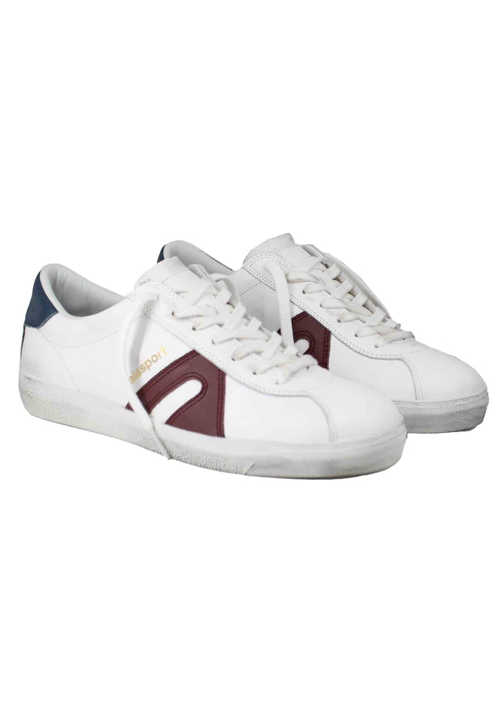 Spatarella Sneakers uomo in pelle bianca Fino al 50% di sconto