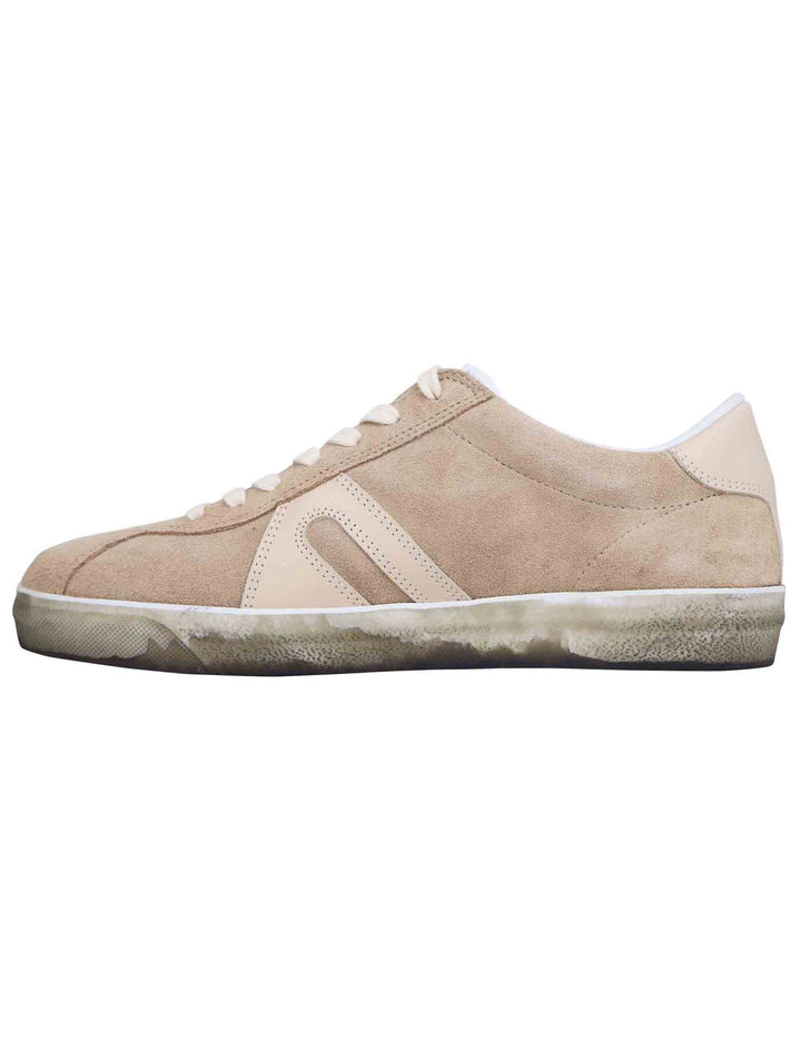 Spatarella Sneakers uomo in camoscio beige Fino al 60% di sconto
