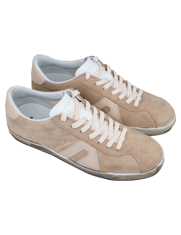 Spatarella Sneakers uomo in camoscio beige Fino al 60% di sconto
