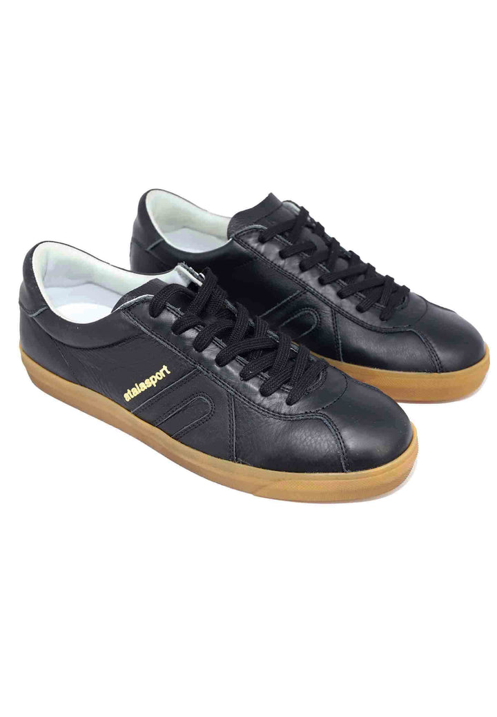 Spatarella Sneakers uomo in pelle nera Fino al 65% di sconto