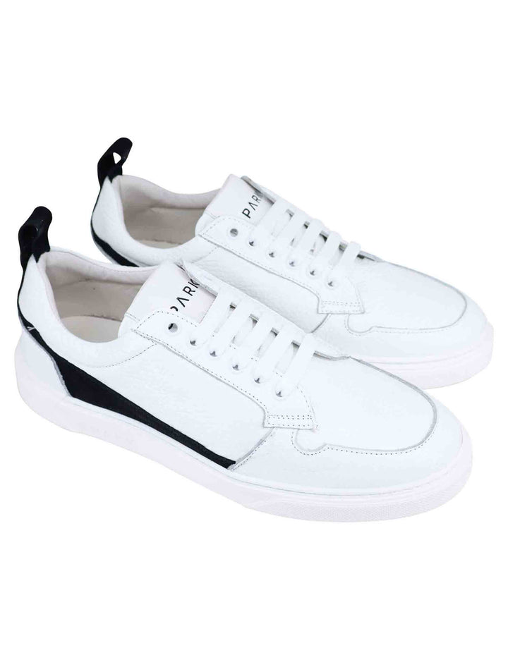 Spatarella Sneakers uomo in pelle bianca Discount Store per i nuovi prodotti