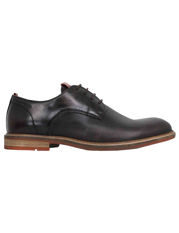 Spatarella Stringate uomo Caye in pelle marrone con suola in gomma Super sconto