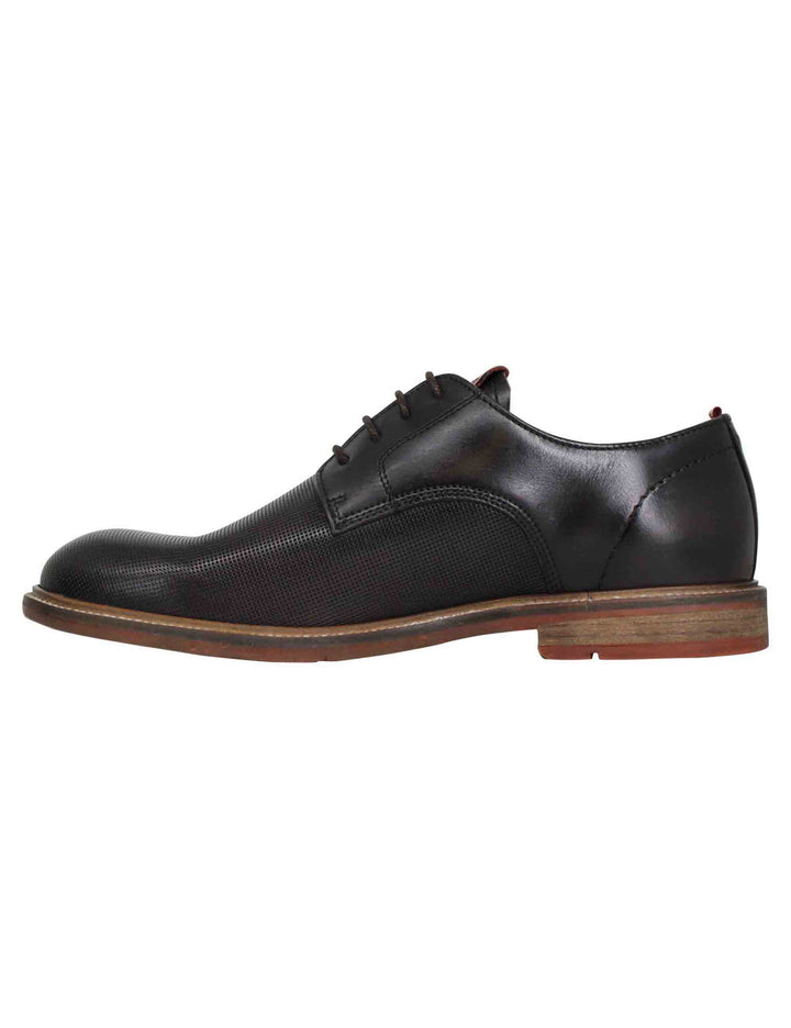Spatarella Stringate uomo Caye in pelle marrone con suola in gomma Super sconto