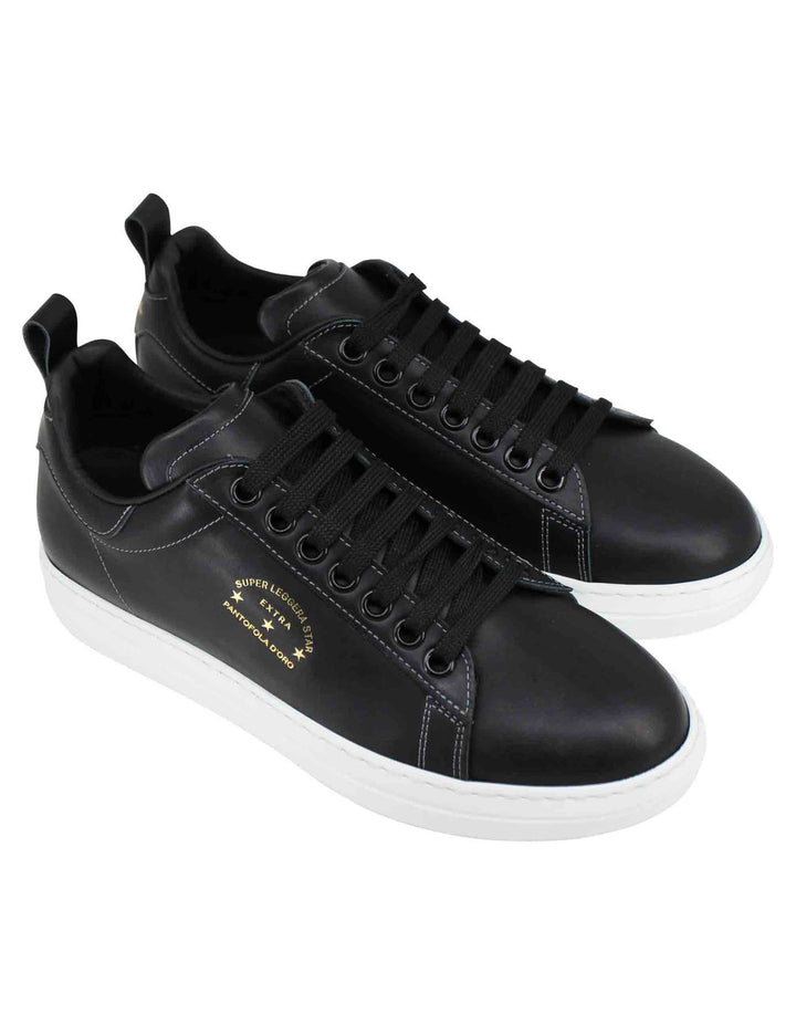 Spatarella Sneakers uomo Court classic in pelle nera Trasporto libero internazionale