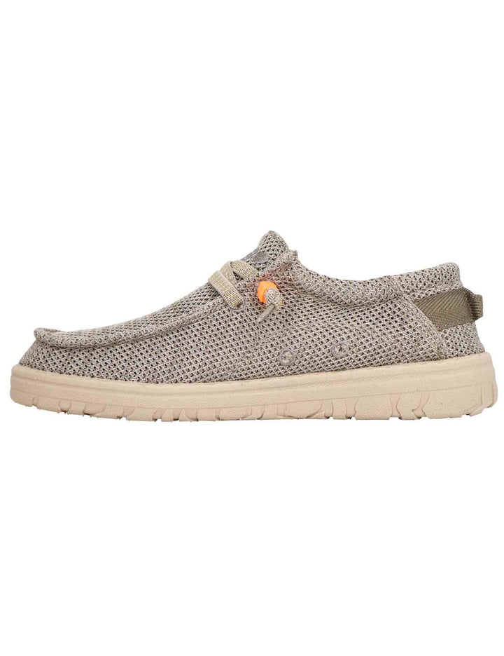 Spatarella Stringate uomo Samoa Wallabee Knit in tessuto verde Prezzo Ridotto