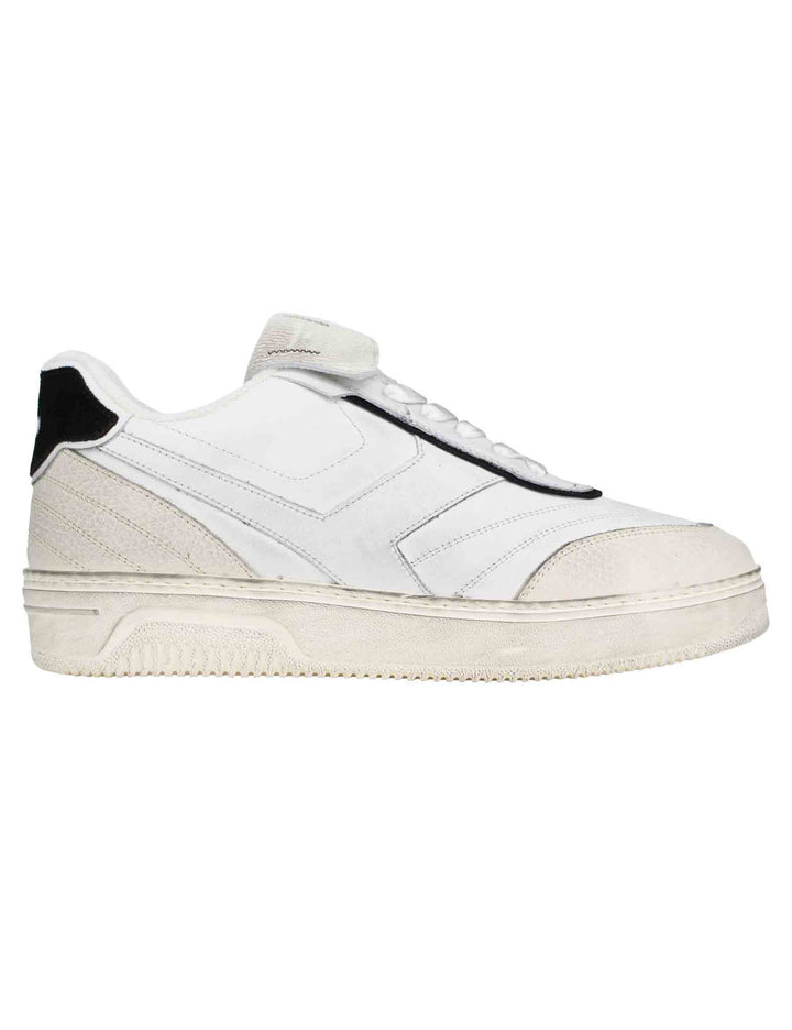Spatarella Sneakers uomo Pdo in pelle bianca vintage Sottocosto