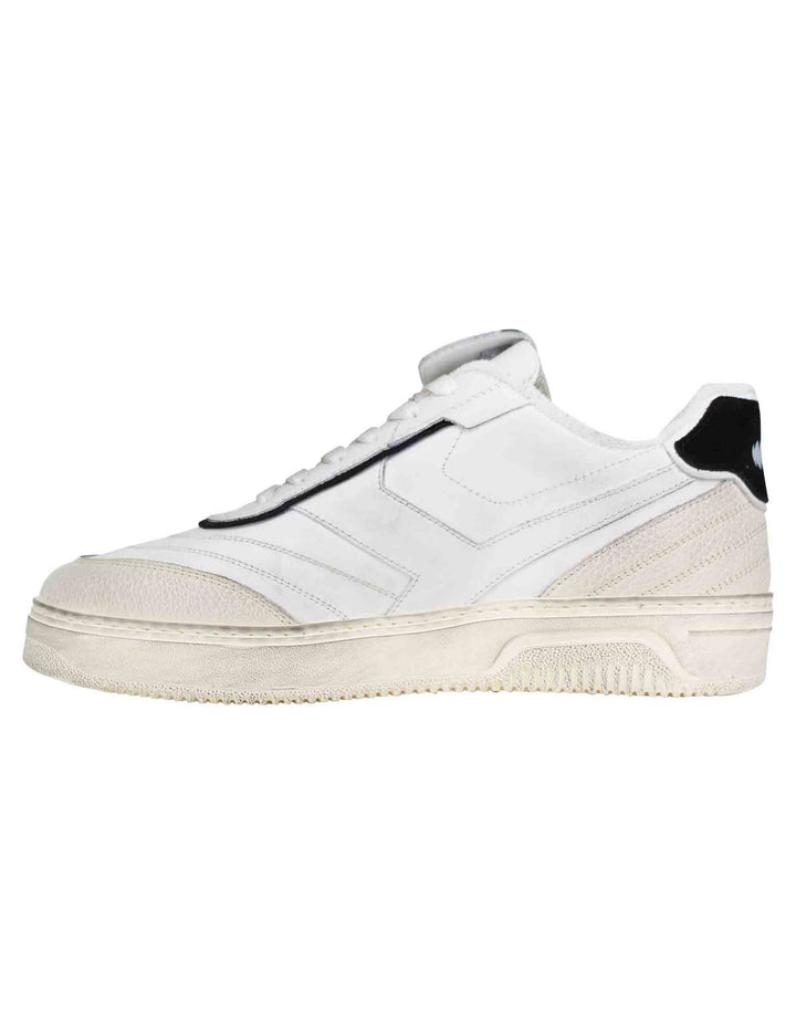Spatarella Sneakers uomo Pdo in pelle bianca vintage Sottocosto