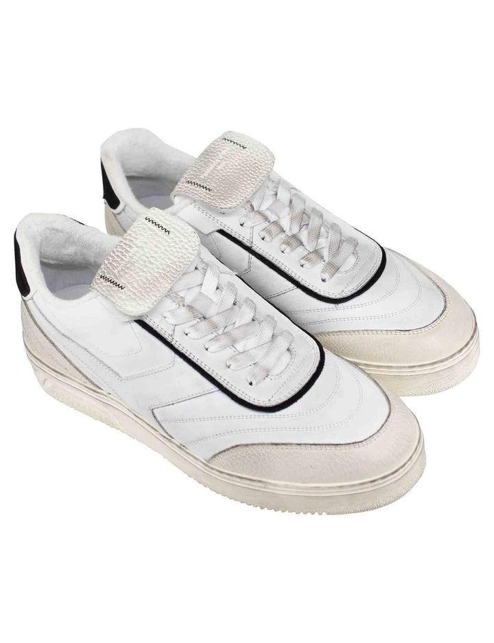 Spatarella Sneakers uomo Pdo in pelle bianca vintage Sottocosto