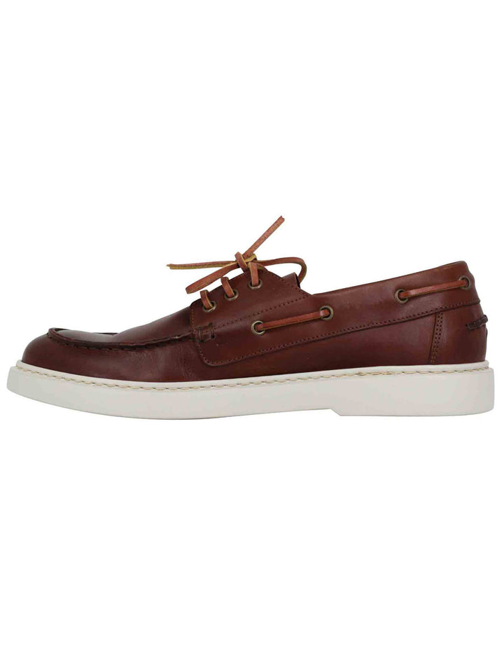 Spatarella Stringate uomo in pelle cuoio con lacci in cuoio Hotsell
