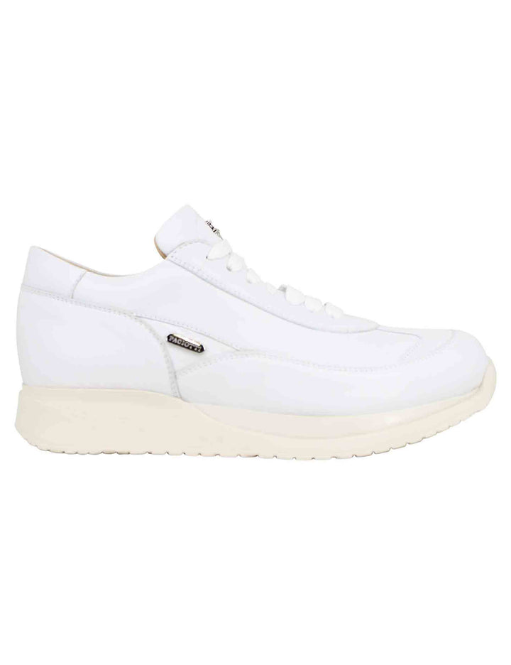 Spatarella Sneakers uomo in pelle bianca Saldi Di Fabbrica