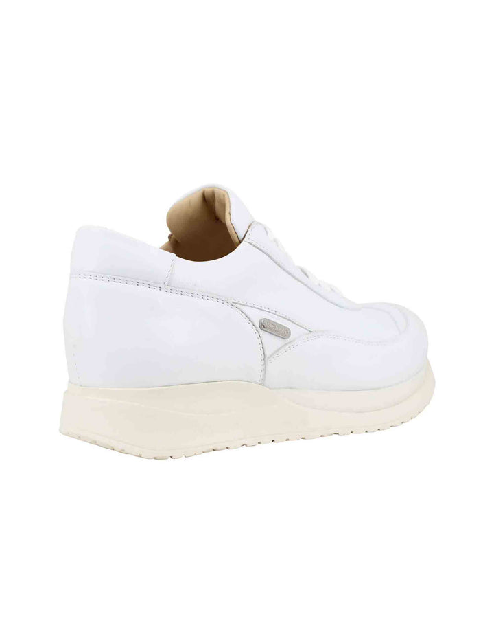 Spatarella Sneakers uomo in pelle bianca Saldi Di Fabbrica