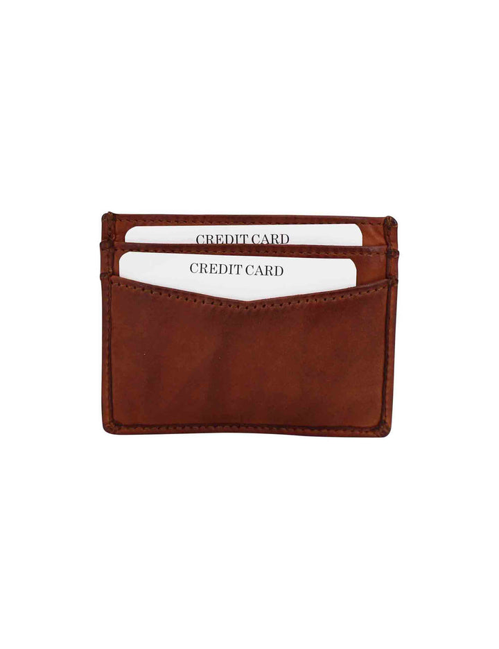 Spatarella Portacarte uomo in pelle vintage cuoio Vendite Flash
