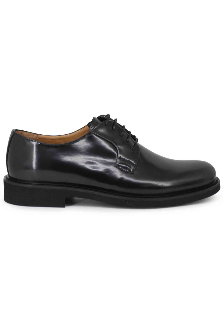 Spatarella Stringate uomo in pelle nera con suola in gomma ultra light Spedizione gratuita