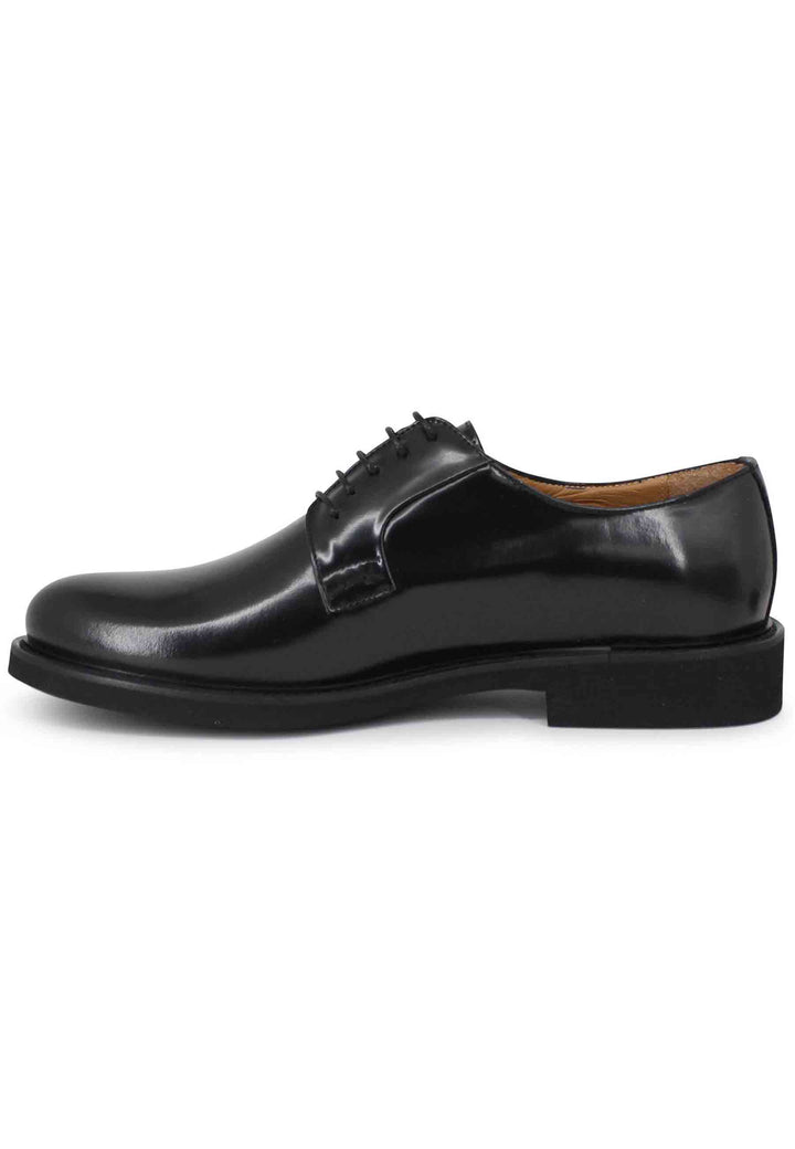 Spatarella Stringate uomo in pelle nera con suola in gomma ultra light Spedizione gratuita