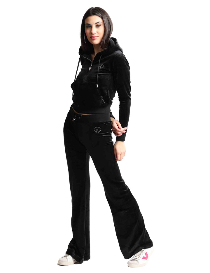 Spatarella Felpe donna Rodeo Robertson in tessuto nero con cappuccio e zip Bestseller