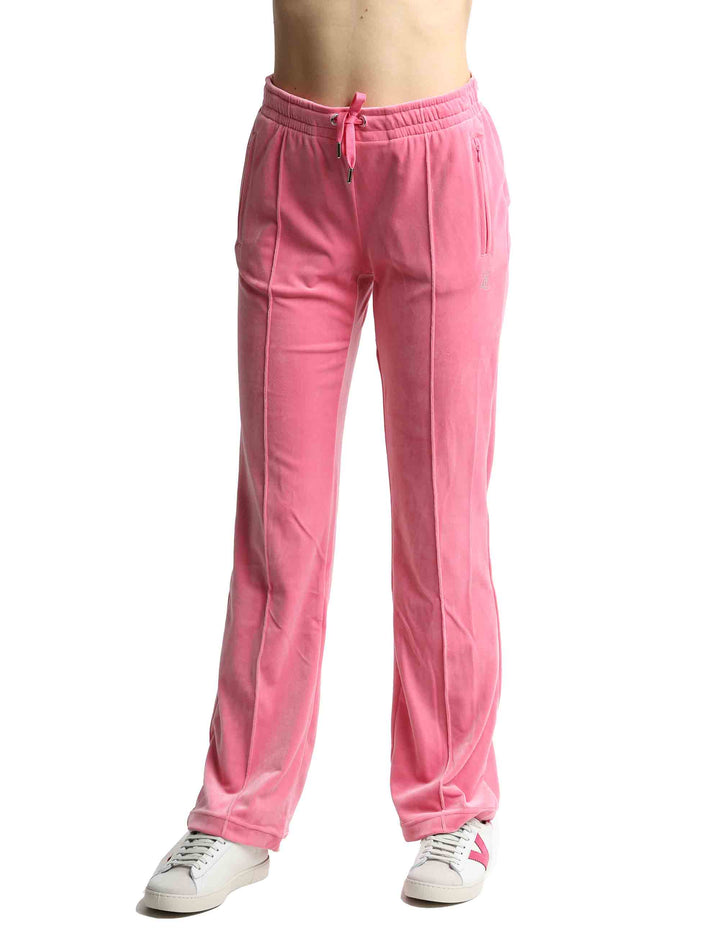 Spatarella Pantaloni tuta donna Tina in tessuto rosa con strass Offerte speciali