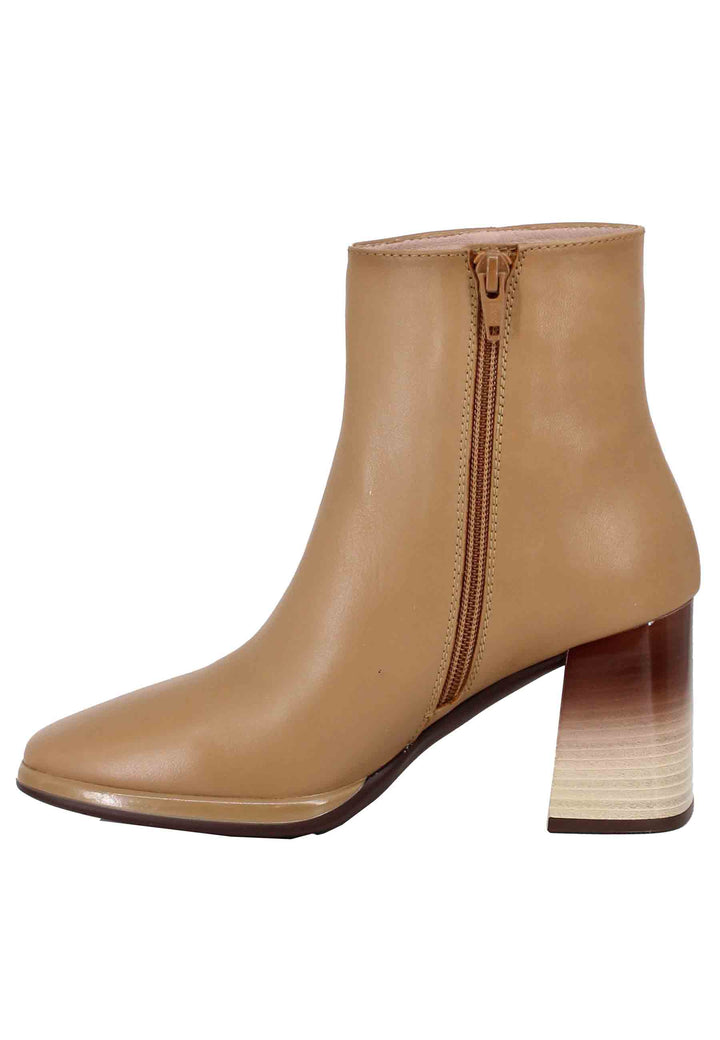 Spatarella Stivaletti donna in pelle camel con tacco alto Offerta speciale della fabbrica