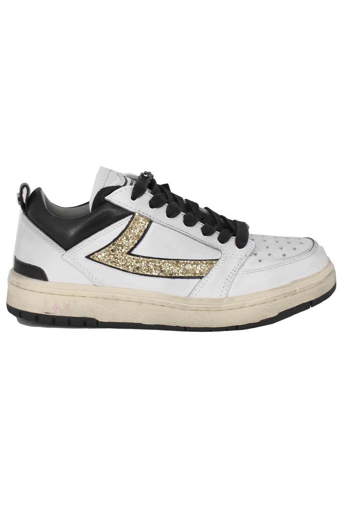 Spatarella Sneakers donna Starlight glitter in pelle bianca Discount Store per i nuovi prodotti
