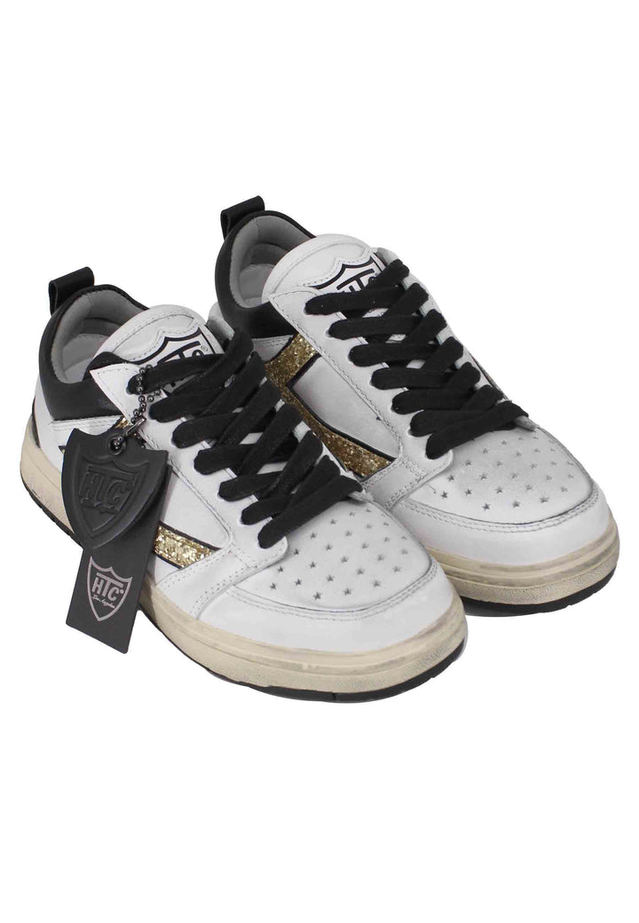 Spatarella Sneakers donna Starlight glitter in pelle bianca Discount Store per i nuovi prodotti