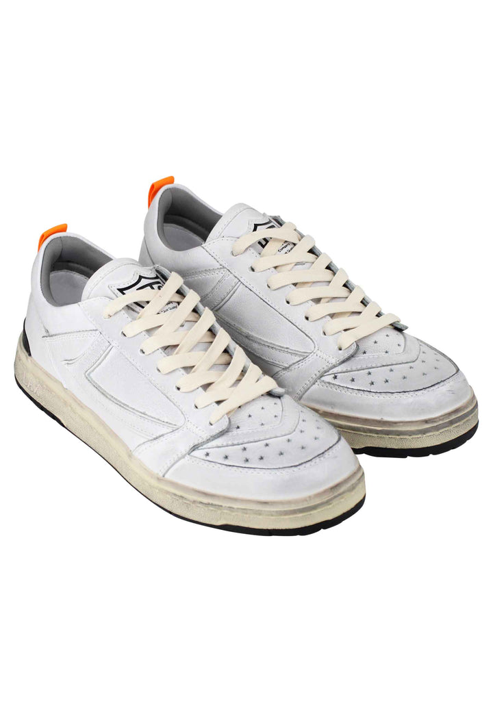 Spatarella Sneakers uomo Starlight Shield in pelle bianca vintage Trasporto libero internazionale