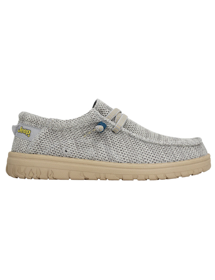 Spatarella Stringate uomo Samoa Wallabee Knit in tessuto grigio Spedizione Gratuita
