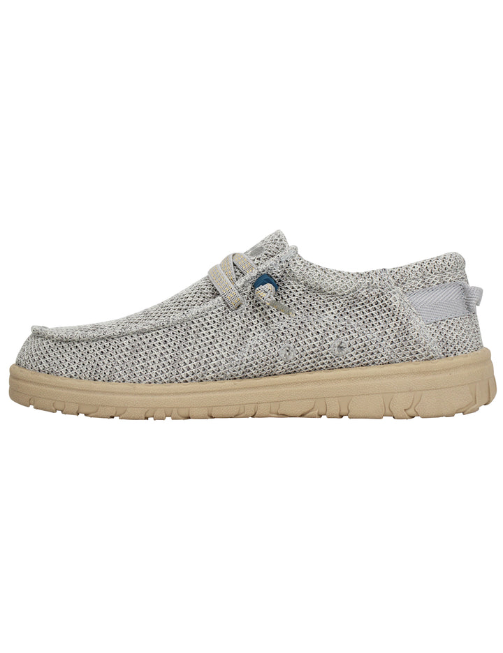 Spatarella Stringate uomo Samoa Wallabee Knit in tessuto grigio Spedizione Gratuita