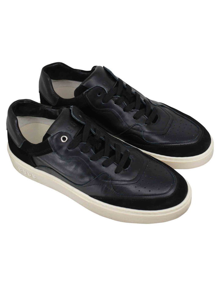 Spatarella Sneakers uomo in pelle nera Negozi Online