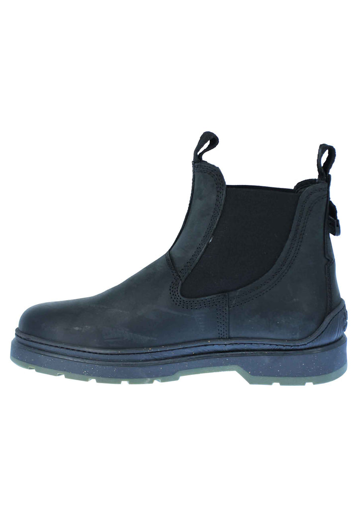 Spatarella Stivaletti beatles uomo Red Rock in pelle nera con fondo gomma carrarmato Vendite stagionali